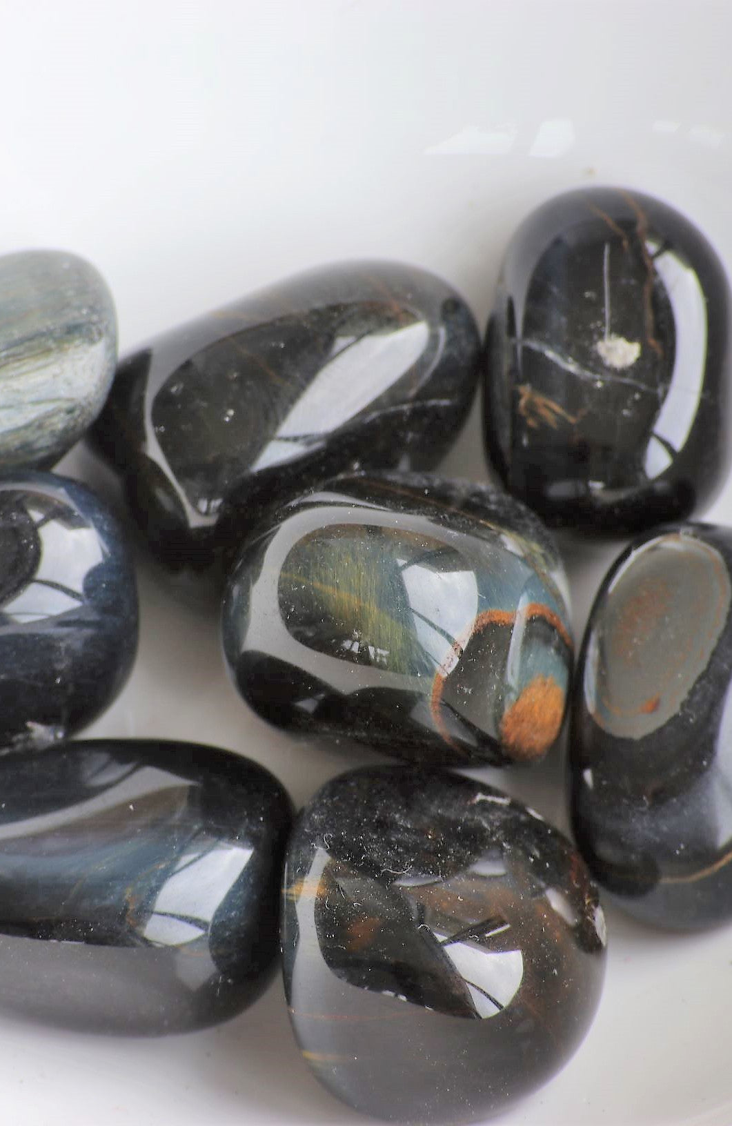 Blue Tiger Eye A Tumbled Stone